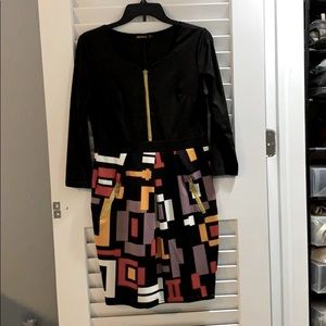 Miusol zippered multi colored dress.